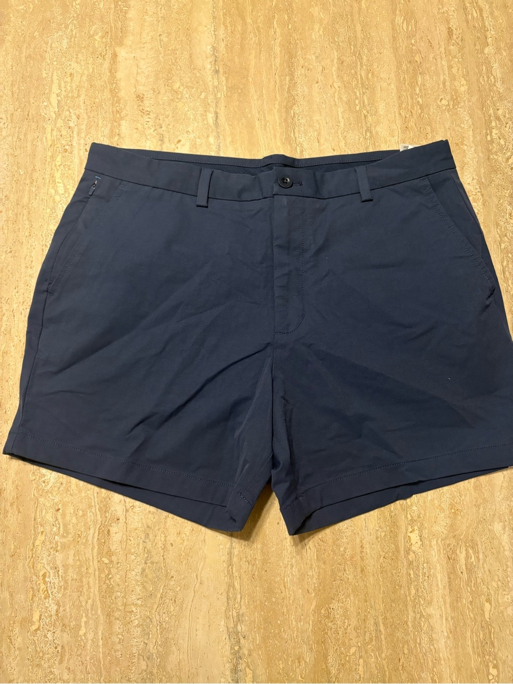 Vineyard Vines On-The-Go Shorts Mens 35 Navy Blue Performance Golf Stretch